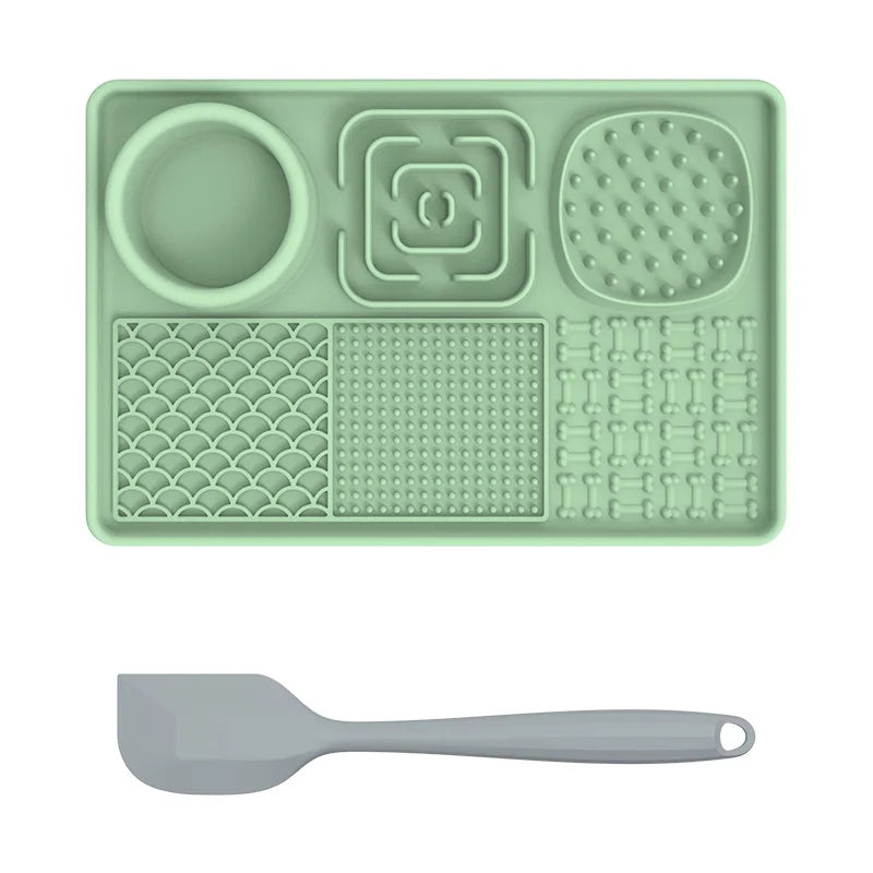 Pet Licking Mat Pet Eating Ware Dog Slow Food Mat Placemat Dog Feeder Supplies Suction Cup Dog Bathing Distraction
