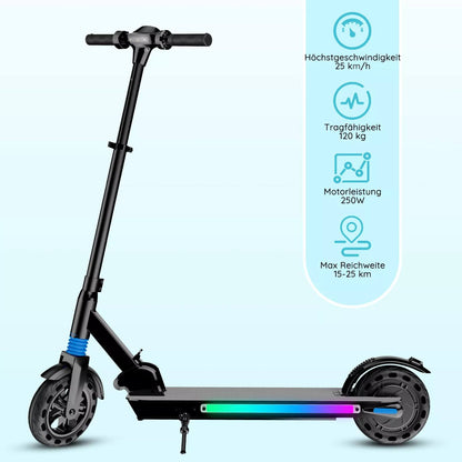 Elektro-Scooter Kinder 8-16 Jahren Faltbarer Elektroroller LCD E Scooter 25 km/h