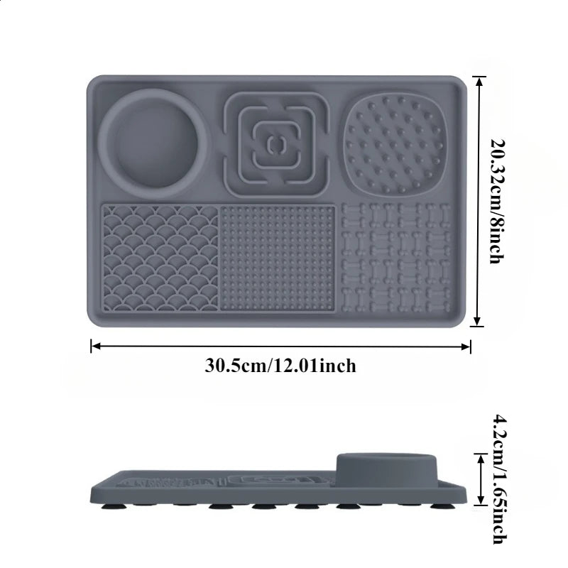 Pet Licking Mat Pet Eating Ware Dog Slow Food Mat Placemat Dog Feeder Supplies Suction Cup Dog Bathing Distraction