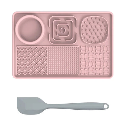 Pet Licking Mat Pet Eating Ware Dog Slow Food Mat Placemat Dog Feeder Supplies Suction Cup Dog Bathing Distraction