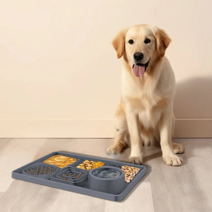 Pet Licking Mat Pet Eating Ware Dog Slow Food Mat Placemat Dog Feeder Supplies Suction Cup Dog Bathing Distraction