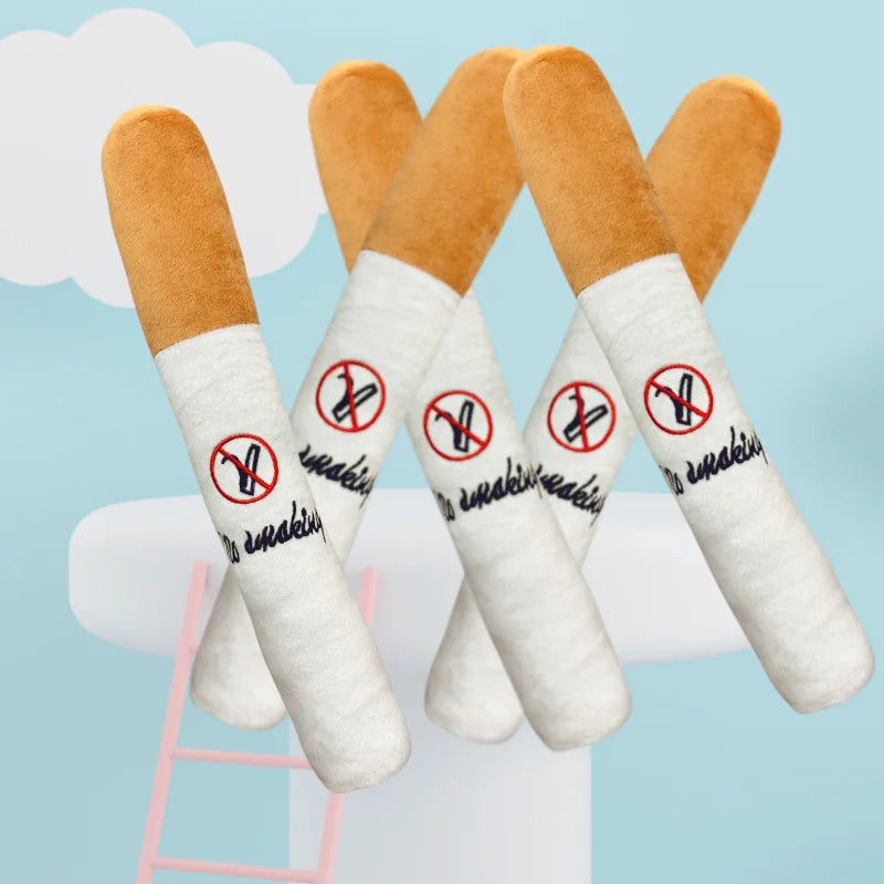 New Pet Plush Toys Chewable Teething Cigarette-shaped Pet Toys Cats Dogs That Make Sounds