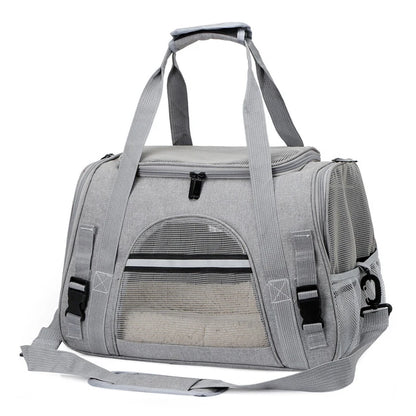 Travel pet bag portable for outdoor carrying one shoulder diagonal cross pet Bag foldable breathable Outgoing Pets Handbag