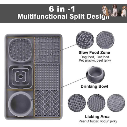 Pet Licking Mat Pet Eating Ware Dog Slow Food Mat Placemat Dog Feeder Supplies Suction Cup Dog Bathing Distraction