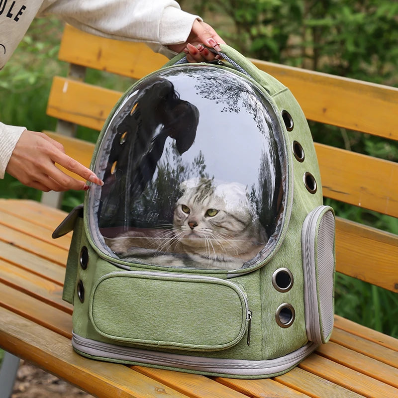 Pet Backpack Portable Travel Backpack Dogs and Cats Travel Portable Back Bag  Large capacity, Pet Carrier Bag for Cats and Dogs