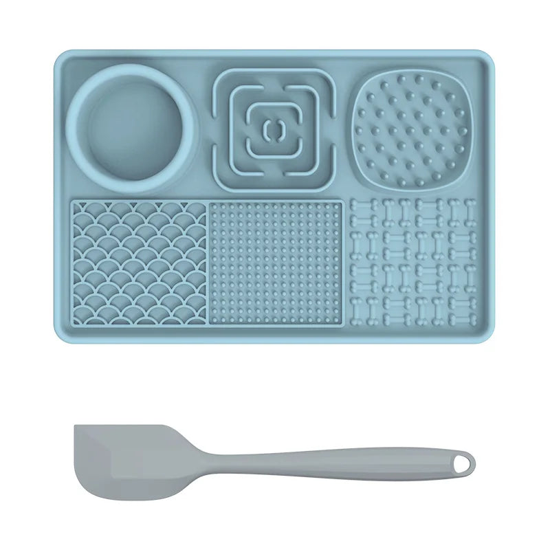 Pet Licking Mat Pet Eating Ware Dog Slow Food Mat Placemat Dog Feeder Supplies Suction Cup Dog Bathing Distraction