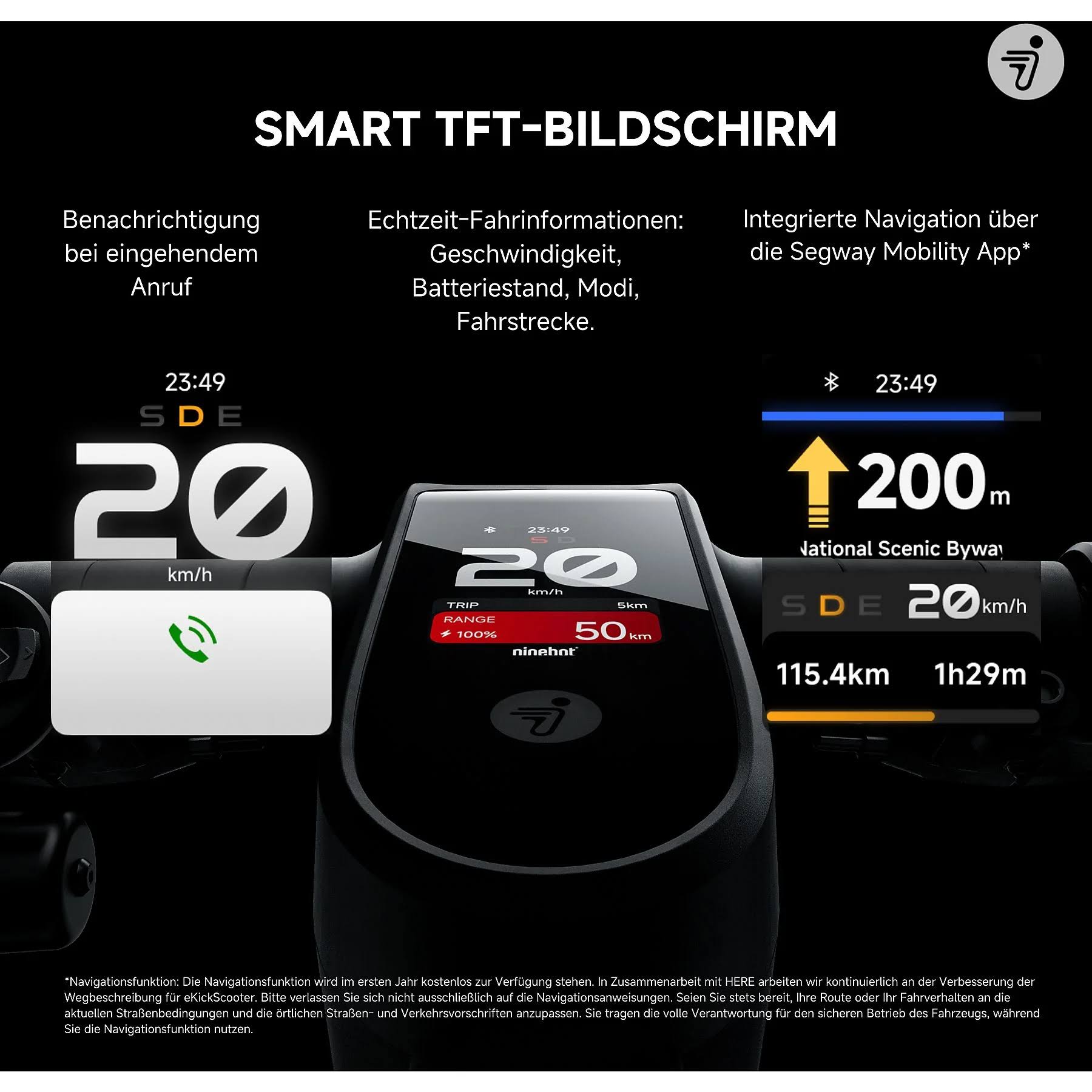 SEGWAY Ninebot MAX G3 D E-Scooter – 11 Zoll Elektroroller